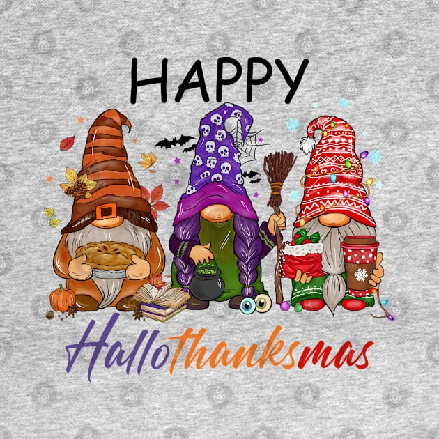 Happy Hallothanksmas Gnomes by Myartstor 